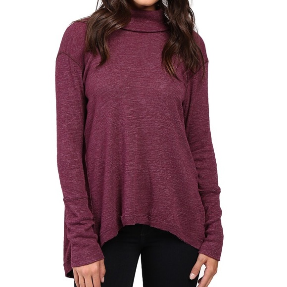 Free People Tops - Free People Split Back Turtleneck L NWT